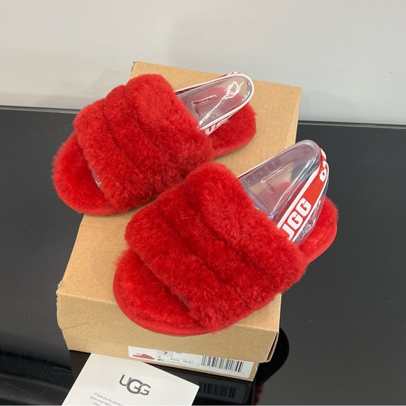 UGG Other - UGG Fluff Yeah Slide Toddler 7T NEW in BOX Red